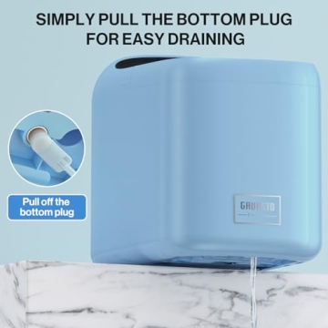 Ice Makers Countertop, 9 Cubes Ready in 6 Mins, High Capacity 33lbs/Day, One-Click Operation, Self-Cleaning Countertop Ice Machine with Ice Scoop/Ice Basket for Home/Kitchen/Office (Blue)