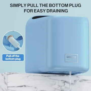 Ice Makers Countertop, 9 Cubes Ready in 6 Mins, High Capacity 33lbs/Day, One-Click Operation, Self-Cleaning Countertop Ice Machine with Ice Scoop/Ice Basket for Home/Kitchen/Office (Blue)