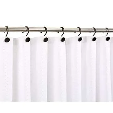 CHICTIE Black Shower Curtain Hooks, Rustproof Shower Curtain Rings for Bathroom, Metal Shower Hooks for Shower Curtain Rod, Modern Decorative Shower Curtain Hangers Set of 12, Round Heavy Duty Design