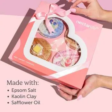 Waffle Bath Bomb Gift Set - Handmade Spa Fizz Bombs