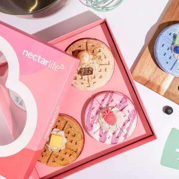 Waffle Bath Bomb Gift Set - Handmade Spa Fizz Bombs