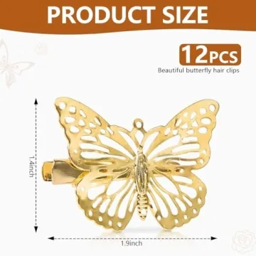 OBTANIM 12 Pcs Stylish Butterfly Hair Clips for All Ages