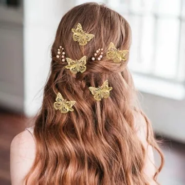 OBTANIM 12 Pcs Stylish Butterfly Hair Clips for All Ages