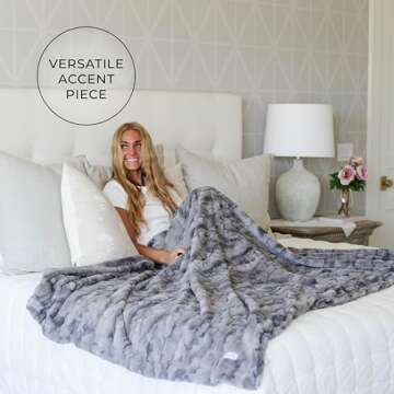 Oversized Faux Fur Throw Blanket for Stylish Comfort
