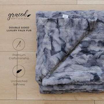 Oversized Faux Fur Throw Blanket for Stylish Comfort