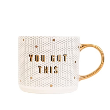 Inspirational 17oz Gold Handle Coffee Mug for Gifts