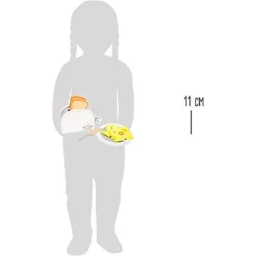 Small Foot Wooden Toys Breakfast Set Including Toaster, Toast and Much More a Complete playset for Play Kitchens Designed for Children Ages 3+, Multi (10594)