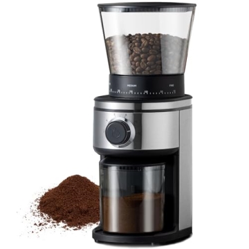 Ollygrin Electric Burr Coffee Grinder - 30 Settings, Stainless Steel