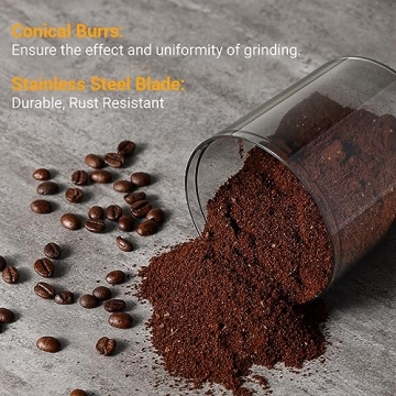 Ollygrin Electric Burr Coffee Grinder 30 Settings Stainless Steel