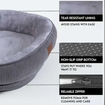 Exeterlith Dog Beds for Small Pets - Cozy & Washable