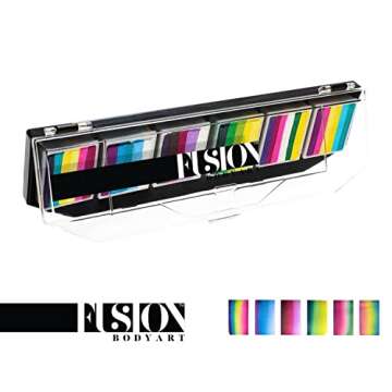 Fusion Body Art Pro Quality Professional Face Painting Palette - Leanne's Pretty Rainbow | Hypoaller...