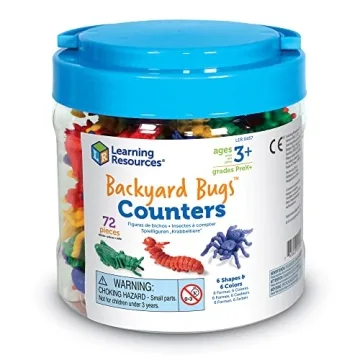 Colorful Backyard Bugs Counters for Fun Early Learning Play