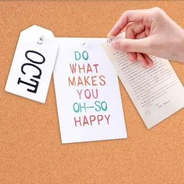 Amazon Basics Rectangular Cork Board with Aluminum/Plastic Frame and Mounting Tabs, 23" x 17", Brown