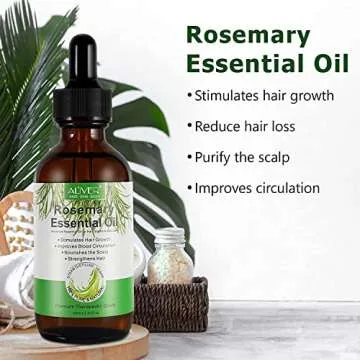 Pure Organic Rosemary Essential Oils - 2 pack, Hair Growth Scalp Oil for Dry Damaged Hair(2.02 Fl Oz)