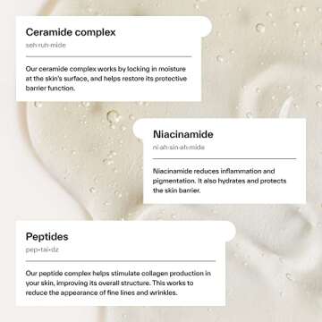 Dermatica Anti-Wrinkle Nourishing Ceramide with Peptide Moisturizer | For Anti-ageing and Skin Barrier Repair I Water Based Moisturizer with Ceramides and Glycerin | Face Moisturizer for Women and Men