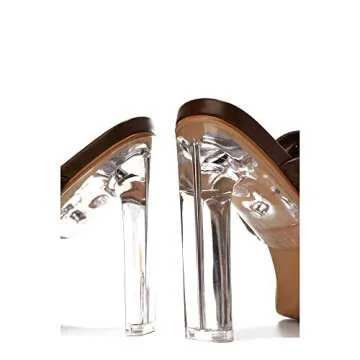 Zimmer Clear Square Toe Block High Heels (Zimmer)