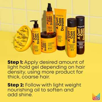 Matrix A Curl Can Dream Light Hold Gel, Defines Curls Without Flaking or Crunch For Curly, Coily, & Wavy Hair, Silicone, Sulfate & Paraben Free, Salon Styling Gel, Control Frizz, 6.7 Fl Oz