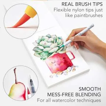 Chromatek 54 Watercolor Pens with Tutorial Pad and Videos