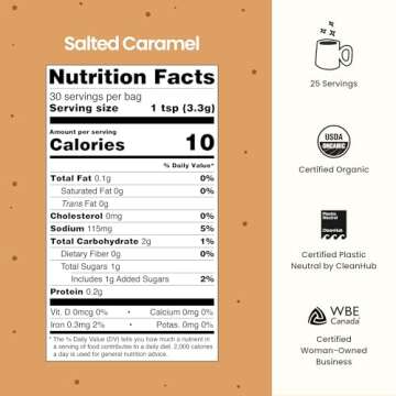 Blume Salted Caramel Latte - Organic Sugar-Free, Keto-Friendly, Vegan And Gluten-Free Superfoods Lat...