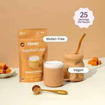 Blume Salted Caramel Latte - Vegan, Keto, Gluten-Free 25 Servings