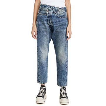 R13 Women's Cross Over Jeans - Stylish & Comfortable Everyday Essential