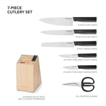 KitchenAid Classic 7-Piece Knife Block Set with Sharpener