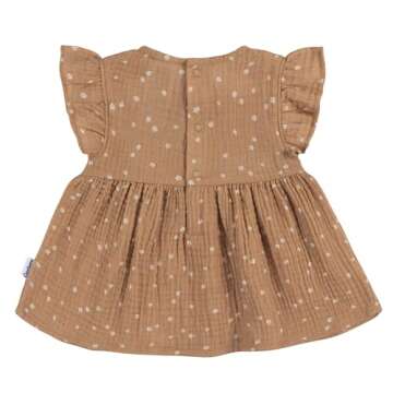 Gerber Baby Girls' 2 Piece Dress and Diaper Cover Set, Ditsy Floral