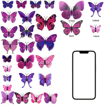 HAKDAY 3D Butterfly Wall Decor for Elegant Room Touches