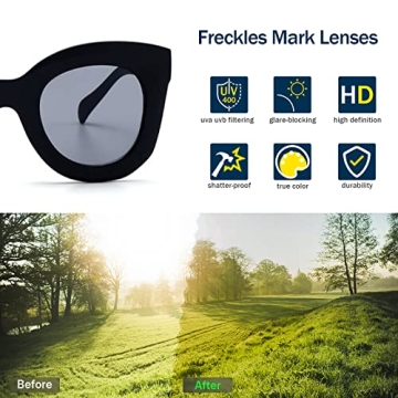 Freckles Mark Trendy Butterfly Sunglasses for Women