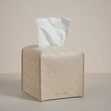 OLETHA Square Tissue Box Cover - Stylish Decor & Organizer