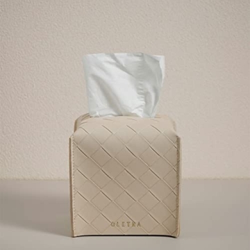 OLETHA Square Tissue Box Cover - Stylish Decor & Organizer