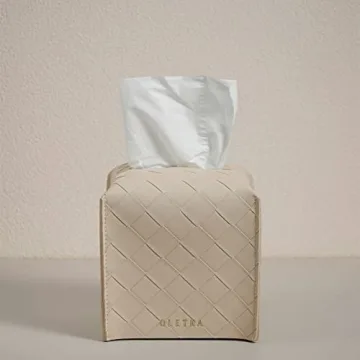 OLETHA Square Tissue Box Cover - Stylish Decor & Organizer
