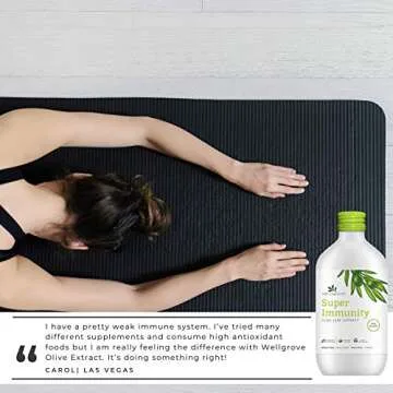 WellGrove Immunity Booster Olive Leaf Extract | All Natural Vegan Dietary Supplement | Super Strength Immune Support, Promotes Cardiovascular Health, Antioxidants | Non-GMO (Berry 250mL)