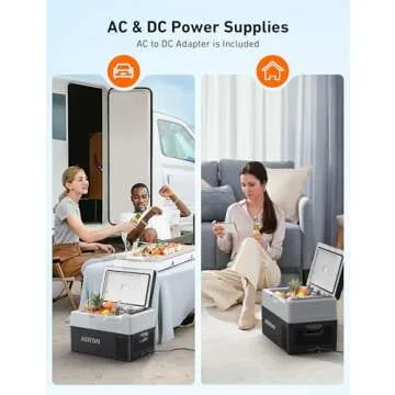 AstroAI 12 Volt Car Refrigerator, 12V Portable Freezer 23 Quart Camping Fridge Cooler 22L (-4℉~68℉) with 12/24V DC & 110V AC for Car, RV, Truck, Van, Boat for Camping, Travel, Fishing Outdoor