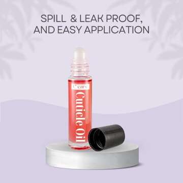 C CARE Pomegranate and Fig Roll-On Cuticle Oil | Natural Revitalizing Hydrating Nail Oil | Repaires Cuticles Overnight | Remedy For Damaged Skin And Thin Nails | Paraben Cruelty Free Formula | 10ml