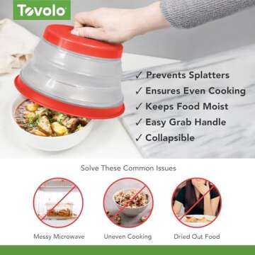 Tovolo Microwave Splatter Cover - Collapsible & Vented Silicone