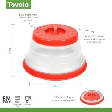 Tovolo Microwave Splatter Cover - Collapsible & Vented Silicone