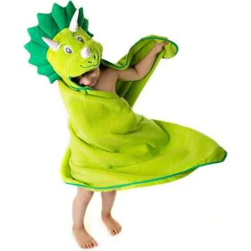 Dinosaur Hooded Towel for Kids - Ultra Soft & Large