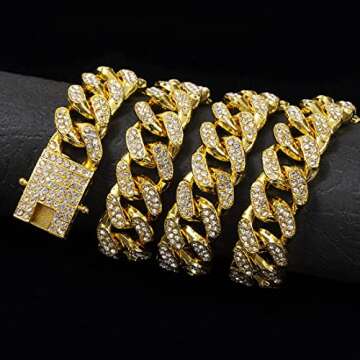 HUITIAN Cuban Link Chain for Men and Women - Bling Jewelry