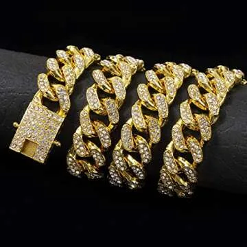 HUITIAN Cuban Link Chain for Men and Women - Bling Jewelry