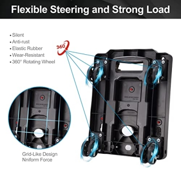 Lightweight Folding Hand Truck Dolly with Adjustable Handle