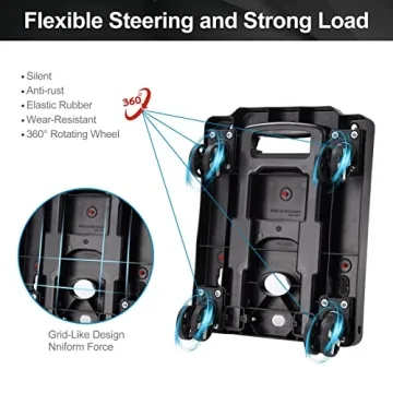 Lightweight Folding Hand Truck Dolly with Adjustable Handle