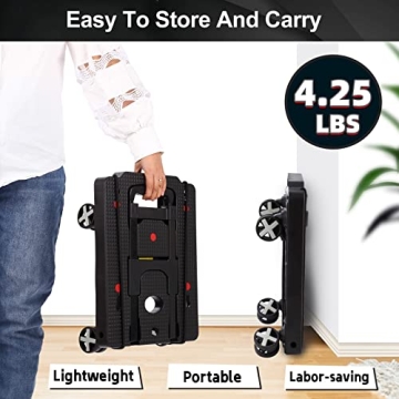 Lightweight Folding Hand Truck Dolly with Adjustable Handle