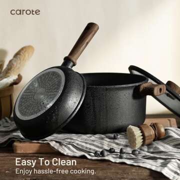 CAROTE 16pcs Nonstick Pots and Pans Cookware Set