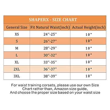 SHAPERX Women Petite Steel Boned Waist Trainer Underbust Corset Short Torso Mesh Body Shaper,SZ1995-Black-XS