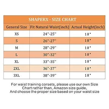 SHAPERX Women Petite Steel Boned Waist Trainer Underbust Corset Short Torso Mesh Body Shaper,SZ1995-Black-XS