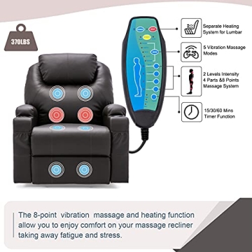 Oyerol Electric Recliner Chair with Lift and Massage