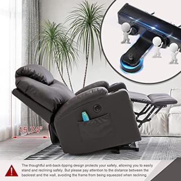 Oyerol Electric Recliner Chair with Lift and Massage