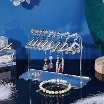 PH PandaHall Coat Hanger Earring Holder, Jewelry Display Dangle Earring Hanging Organizer Mini Earri...