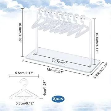 PH PandaHall Coat Hanger Earring Holder, Jewelry Display Dangle Earring Hanging Organizer Mini Earring Necklace Hanger Ear Studs Display Rack for Retail Show Personal Exhibition, 2.3x5.9x4.2inch